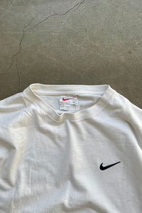 MADE IN USA 90'S ONE POINT LOGO T-SHIRT / WHITE [SIZE: M USED]