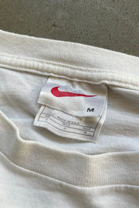 MADE IN USA 90'S ONE POINT LOGO T-SHIRT / WHITE [SIZE: M USED]