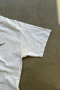 MADE IN USA 90'S ONE POINT LOGO T-SHIRT / WHITE [SIZE: M USED]