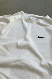 MADE IN USA 90'S ONE POINT LOGO T-SHIRT / WHITE [SIZE: M USED]