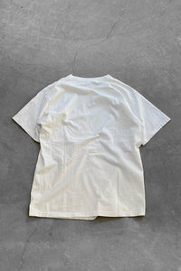 MADE IN USA 90'S ONE POINT LOGO T-SHIRT / WHITE [SIZE: M USED]