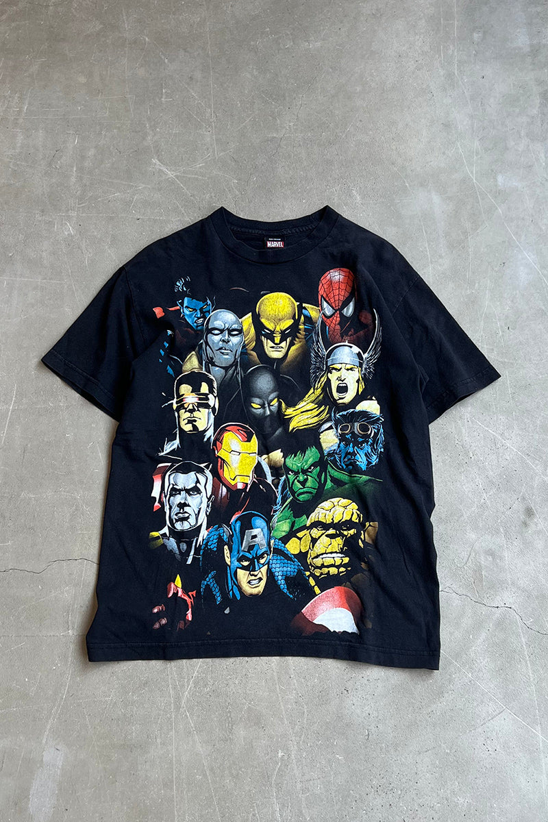 Y2K EARLY 00'S MARVEL MOVIE T-SHIRT / BLACK [SIZE: M USED]