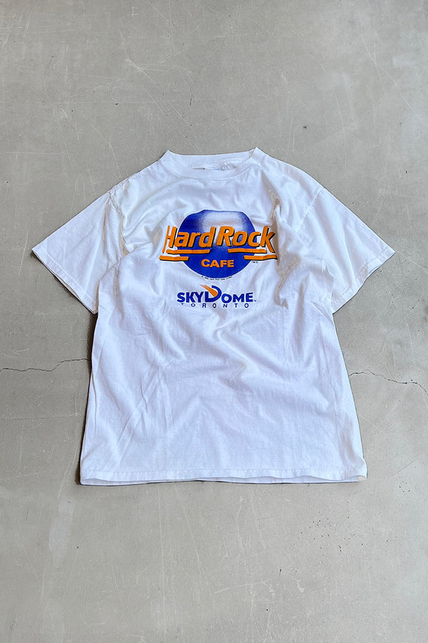 MADE IN USA 89'S TRONT SKYDOME PRINT T-SHIRT / WHITE [SIZE: M USED]