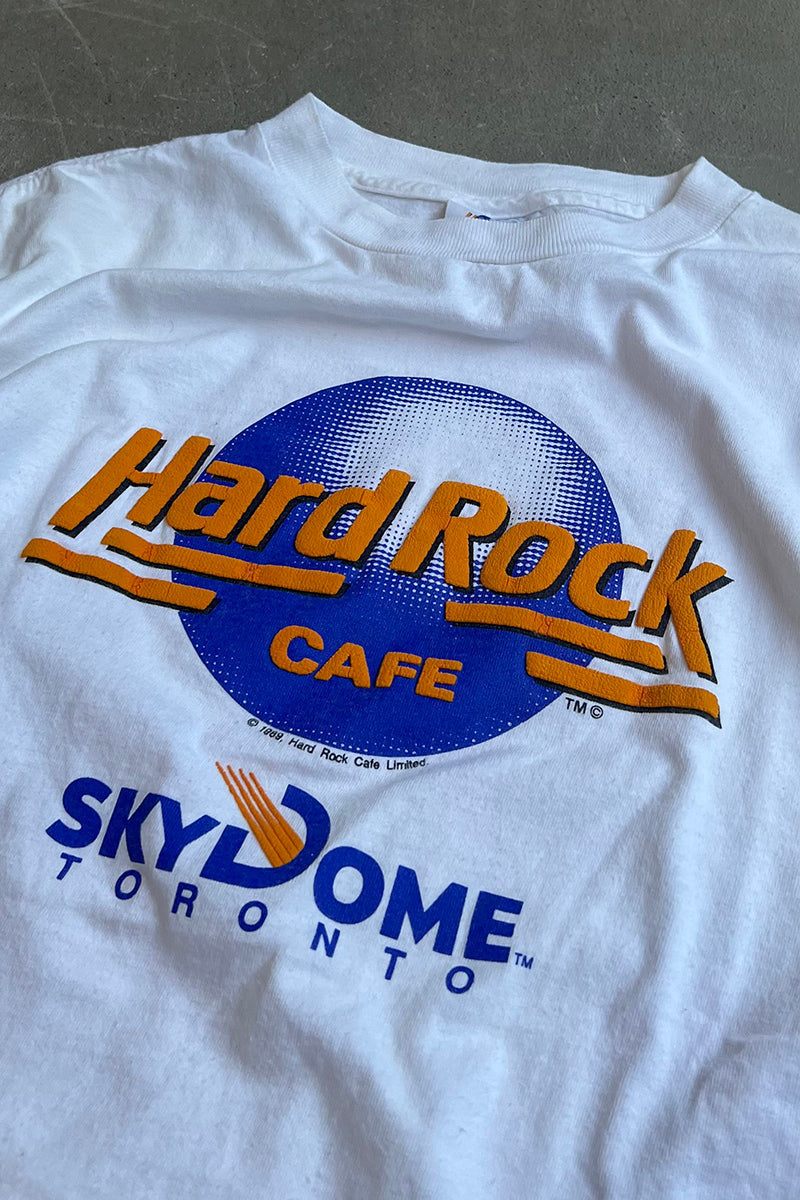 MADE IN USA 89'S TRONT SKYDOME PRINT T-SHIRT / WHITE [SIZE: M USED]