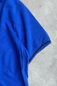 90'S V-NECK ONE POINT LOGO T-SHIRT  / BLUE [SIZE: M USED]