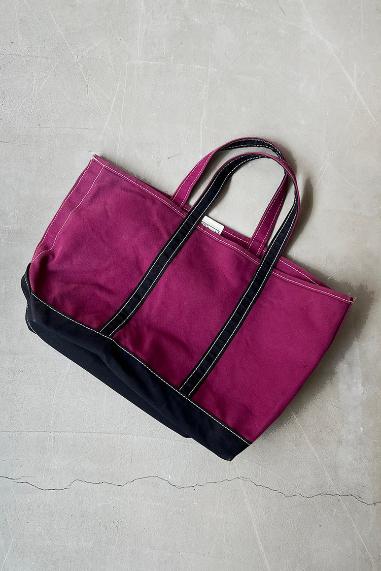 MADE IN USA 90'S BOAT AND TOTE BAG / BURGUNDY [SIZE: ONE SIZE USED]