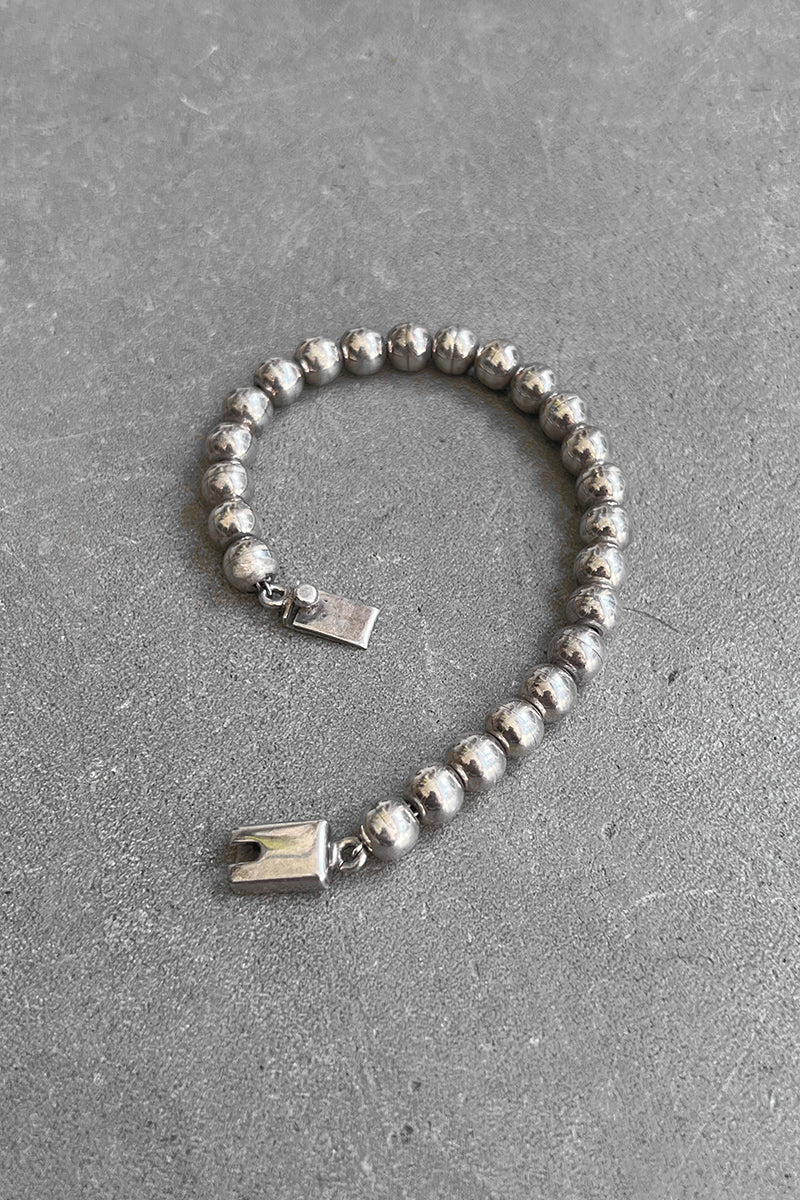 MADE IN MEXICO 925 SILVER BALL CHAIN BRACELET / SILVER  [SIZE: ONE SIZE USED]