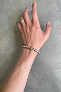 MADE IN MEXICO 925 SILVER BALL CHAIN BRACELET / SILVER  [SIZE: ONE SIZE USED]
