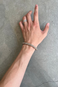 MADE IN ITALY 925 SILVER BRACELET / SILVER [SIZE: ONE SIZE USED]