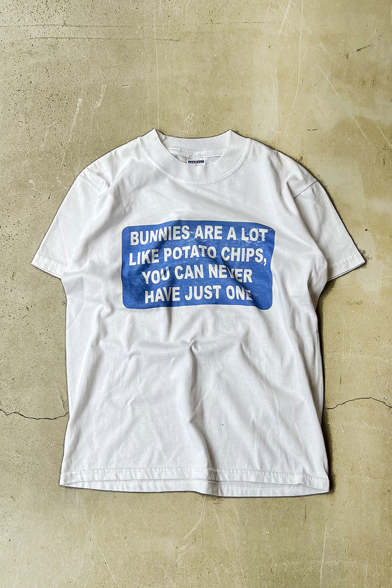 90'S HAVE JUST ONE MESSAGE T-SHIRT / WHITE [SIZE: S USED]