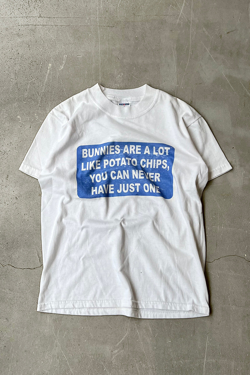90'S HAVE JUST ONE MESSAGE T-SHIRT / WHITE [SIZE: S USED]