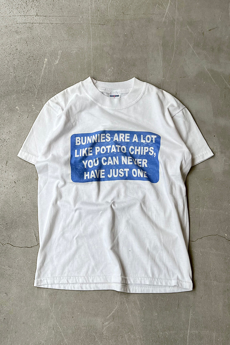 90'S HAVE JUST ONE MESSAGE T-SHIRT / WHITE [SIZE: S USED]