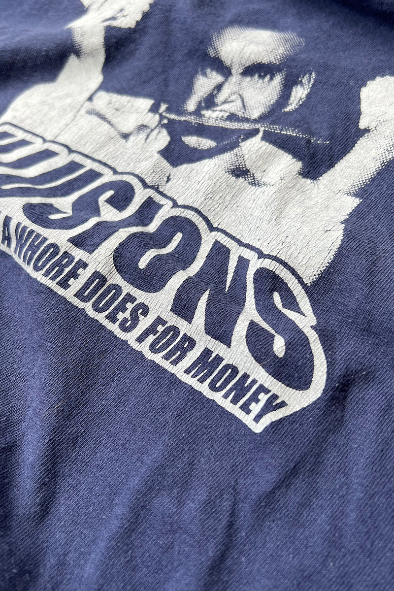 MADE IN MEXICO 90'S ILLUSIONS T-SHIRT / NAVY [SIZE: S USED]