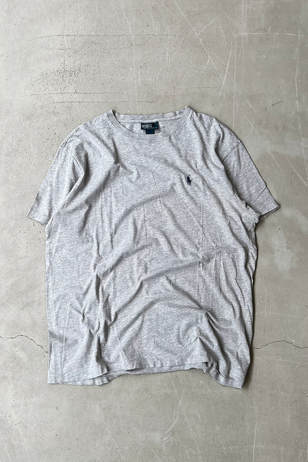 90s One-Point Logo T-Shirt / Gray [SIZE: L Used]