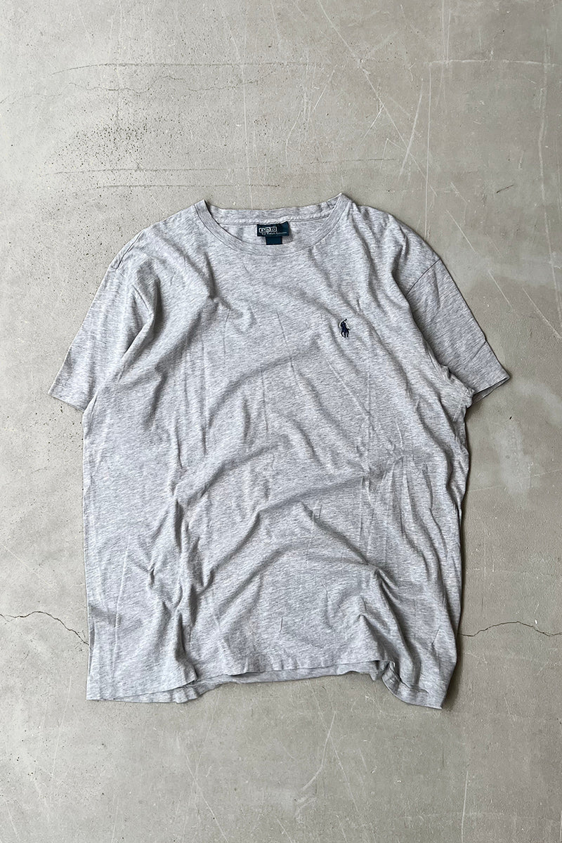 90'S ONE POINT LOGO T-SHIRT / GRAY [SIZE: L USED]