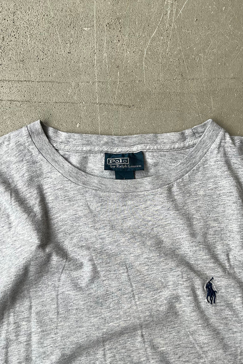 90s One-Point Logo T-Shirt / Gray [SIZE: L Used]