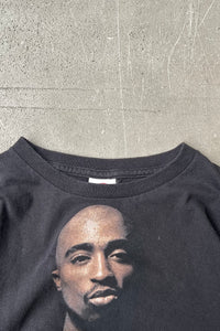 Y2K EARLY 00'S 2PAC MUSIC PRINT T-SHIRT / BLACK [SIZE: S USED]