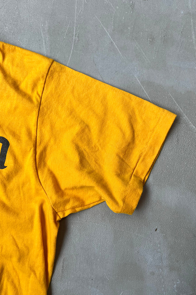 MADE IN USA 80'S YORKTOWN KNIGHTS T-SHIRT / YELLOW [SIZE: M USED]