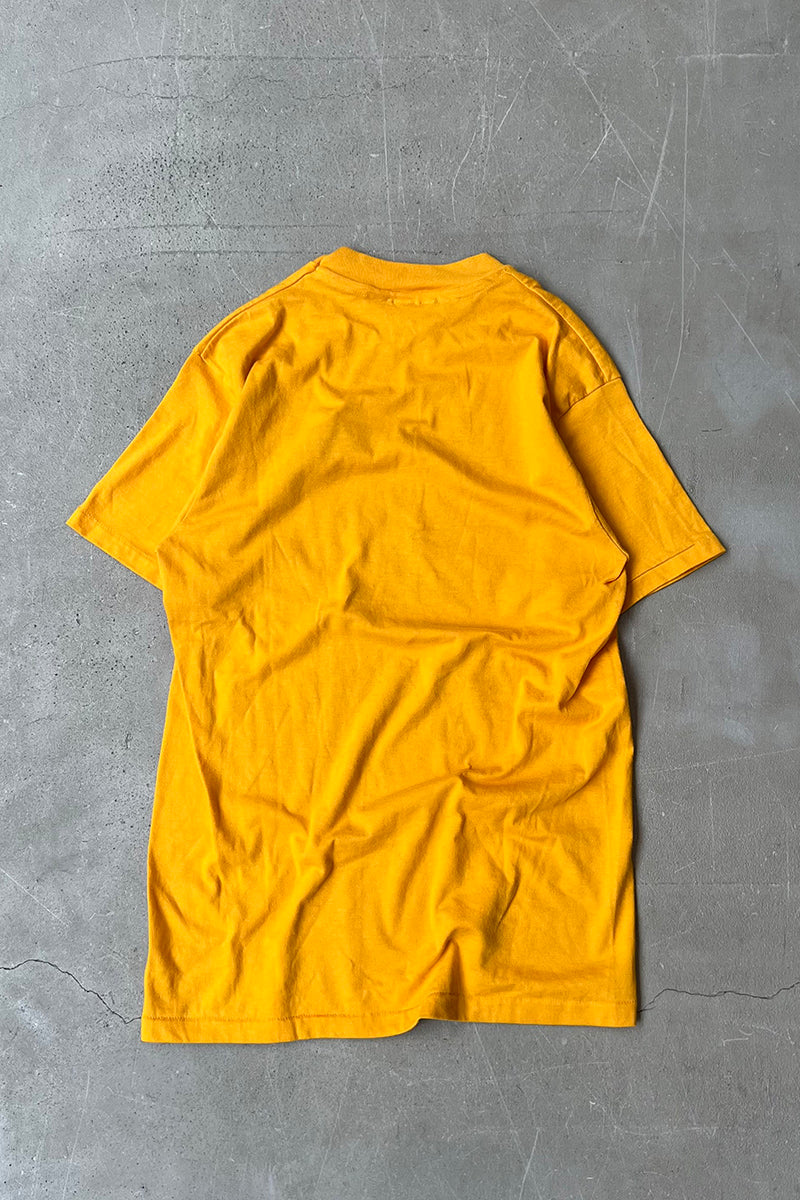 MADE IN USA 80'S YORKTOWN KNIGHTS T-SHIRT / YELLOW [SIZE: M USED]