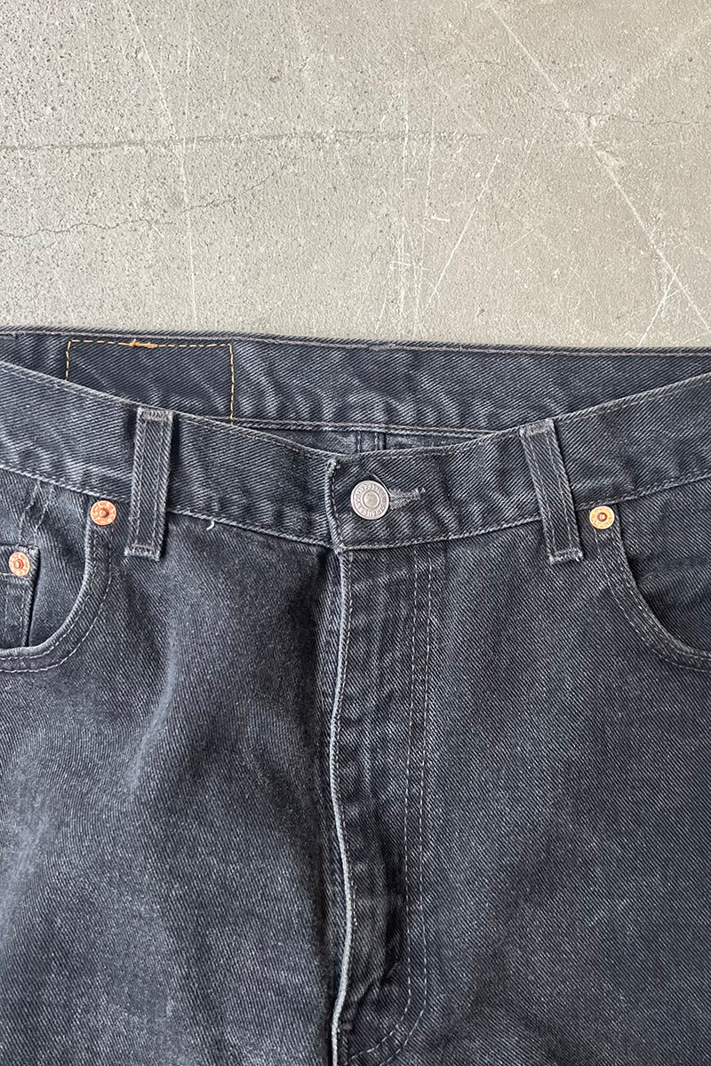 MADE IN USA 90'S 560 DENIM PANTS / SULFUR BLACK [SIZE: 34 USED]