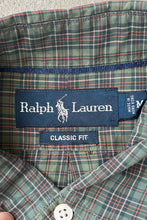 画像をギャラリービューアに読み込む, 90&#39;S CLASSIC FIT CHECK L/S BD SHIRT / GREEN [SIZE: M USED]
