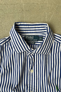 90'S WESTERTON L/S STRIPE SHIRT / WHITE [SIZE: L USED]