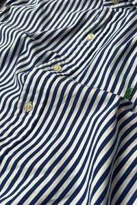 90'S WESTERTON L/S STRIPE SHIRT / WHITE [SIZE: L USED]