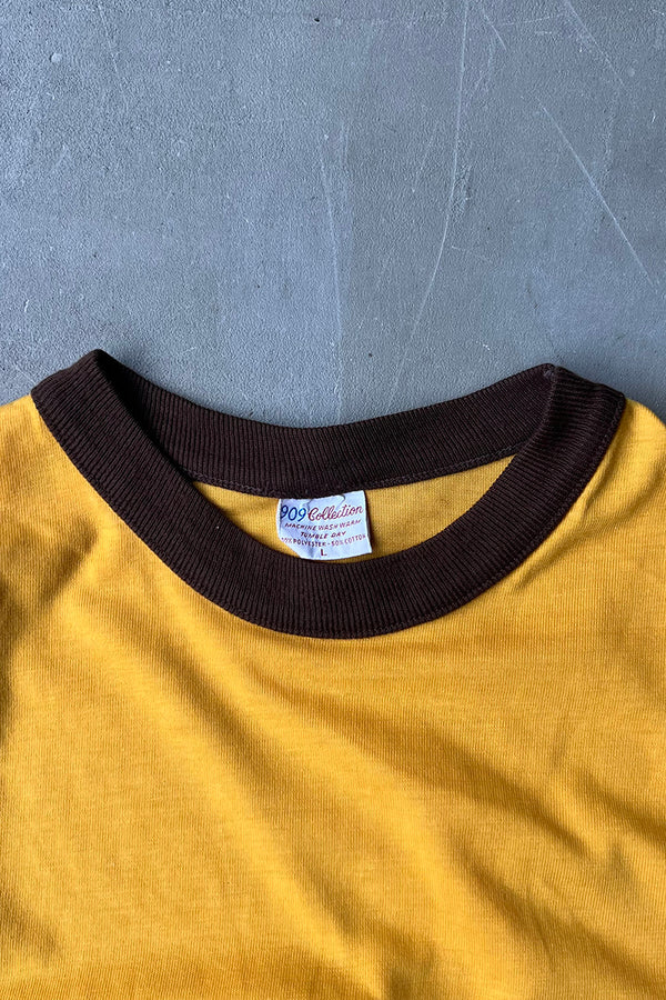 80'S POCKET T-SHIRT / YELLOW [SIZE: L USED]