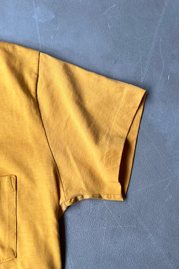 80'S POCKET T-SHIRT / YELLOW [SIZE: L USED]