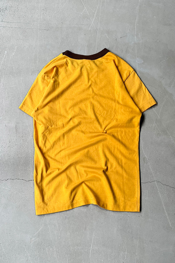 80'S POCKET T-SHIRT / YELLOW [SIZE: L USED]