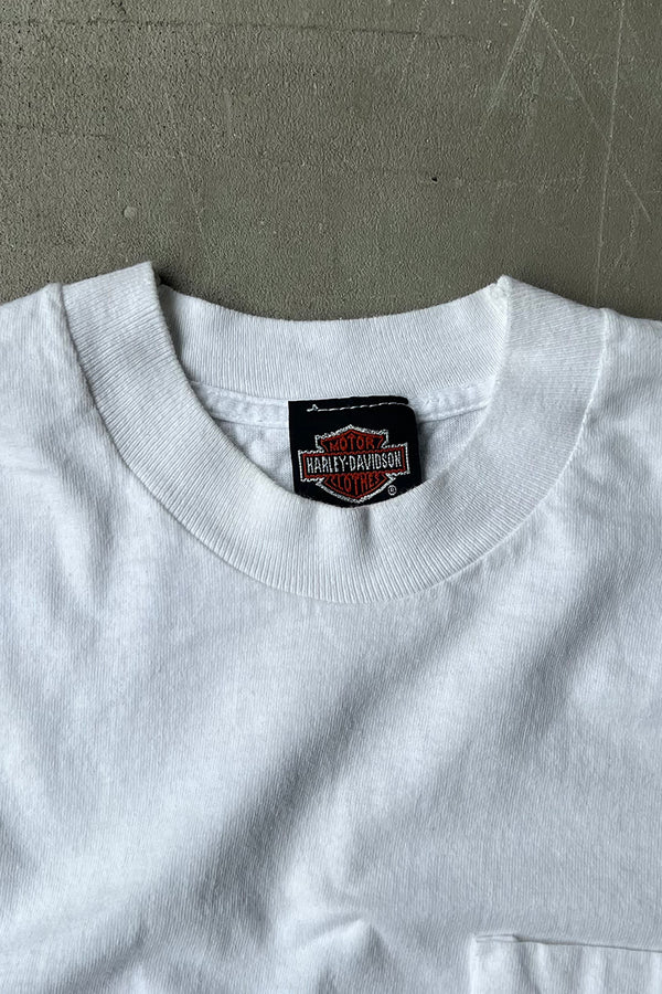 MADE IN USA 90'S NORTH TEXAS DALLAS POCKET T-SHIRT / WHITE [SIZE: L USED]