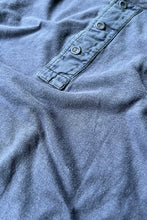 画像をギャラリービューアに読み込む, 90&#39;S HENLEY NECK T-SHIRT / NAVY [SIZE: L USED]

