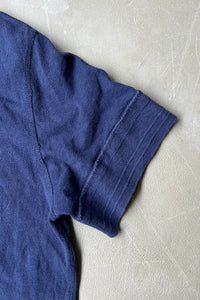 90'S HENLEY NECK T-SHIRT / NAVY [SIZE: L USED]
