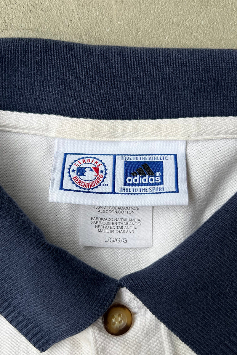 Y2K 01'S NY YANKEES S/S POLO SHIRT / WHITE [SIZE: L USED]