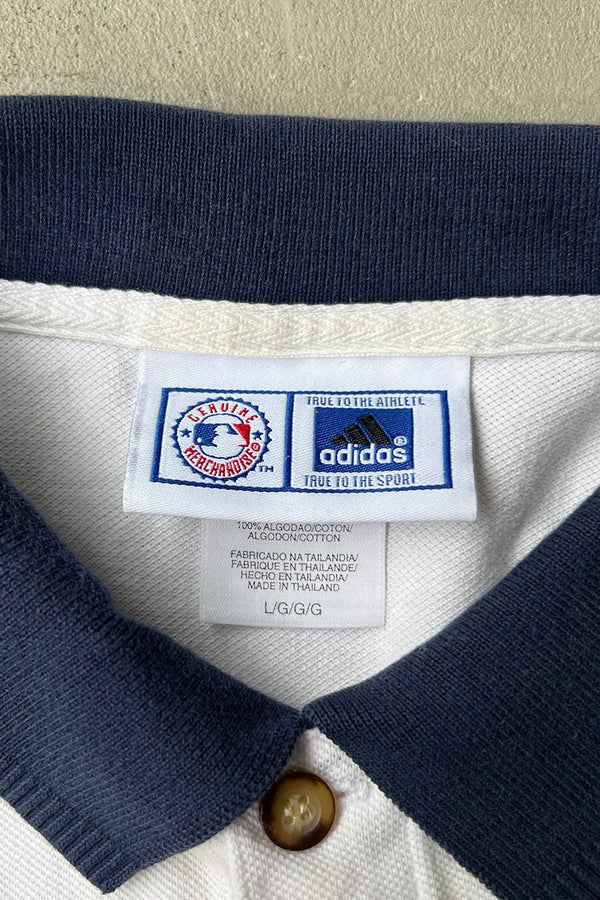 Y2K 01'S NY YANKEES S/S POLO SHIRT / WHITE [SIZE: L USED]