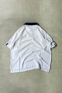 Y2K 01'S NY YANKEES S/S POLO SHIRT / WHITE [SIZE: L USED]