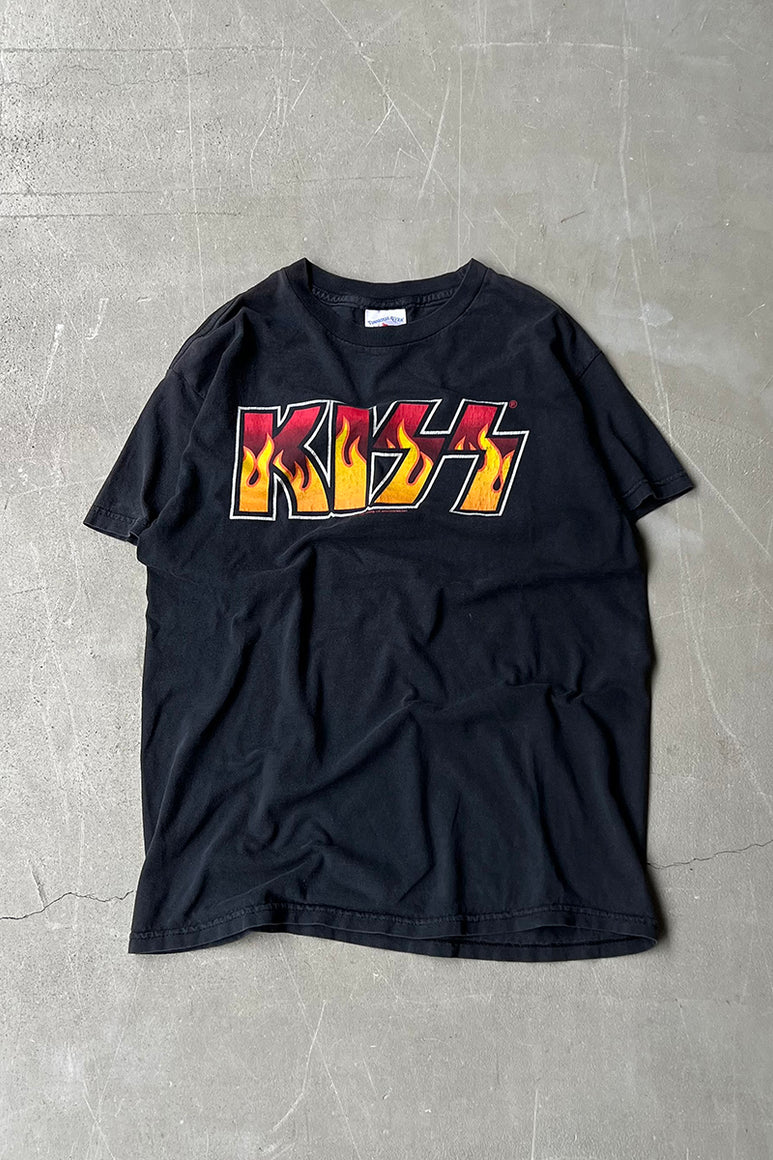 MADE IN MEXICO Y2K 01'S KISS BAND T-SHIRT  / BLACK [SIZE: M USED]