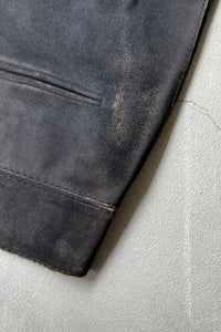MADE IN SPAIN 70-80'S KNIT & SUEDE JACKET / BLACK [SIZE: M USED]