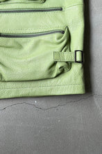 画像をギャラリービューアに読み込む, LEATHER VEST / GREEN [SIZE: M USED]
