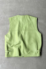 画像をギャラリービューアに読み込む, LEATHER VEST / GREEN [SIZE: M USED]

