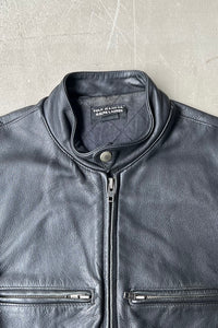 90'S-Y2K EARLY 00'S LEATHER JACKET / BLACK [SIZE: S USED]