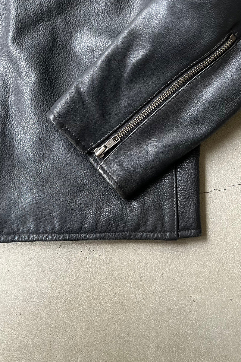 90'S-Y2K EARLY 00'S LEATHER JACKET / BLACK [SIZE: S USED]