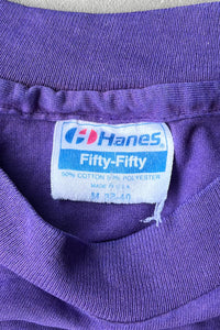 MADE IN USA 80'S APPLE ADVERTISING T-SHIRT / PURPLE [SIZE: M USED]
