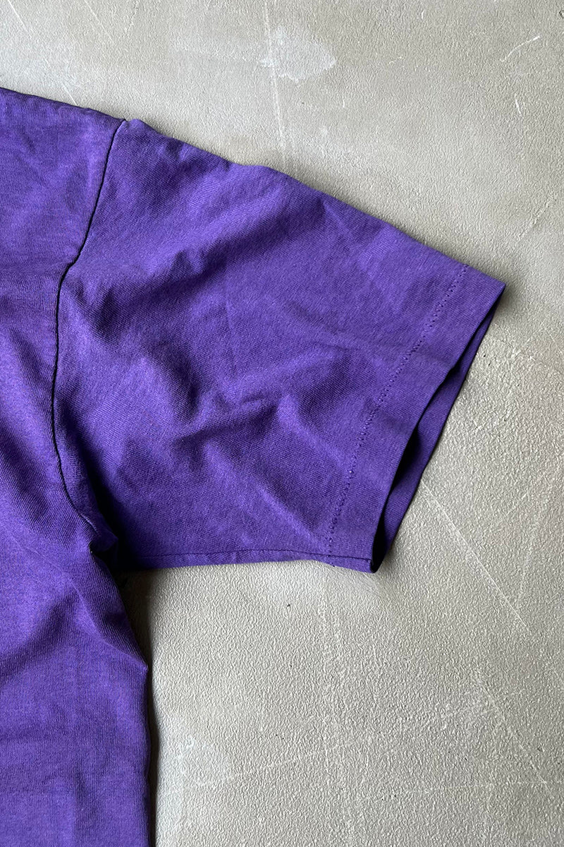 MADE IN USA 80'S APPLE ADVERTISING T-SHIRT / PURPLE [SIZE: M USED]