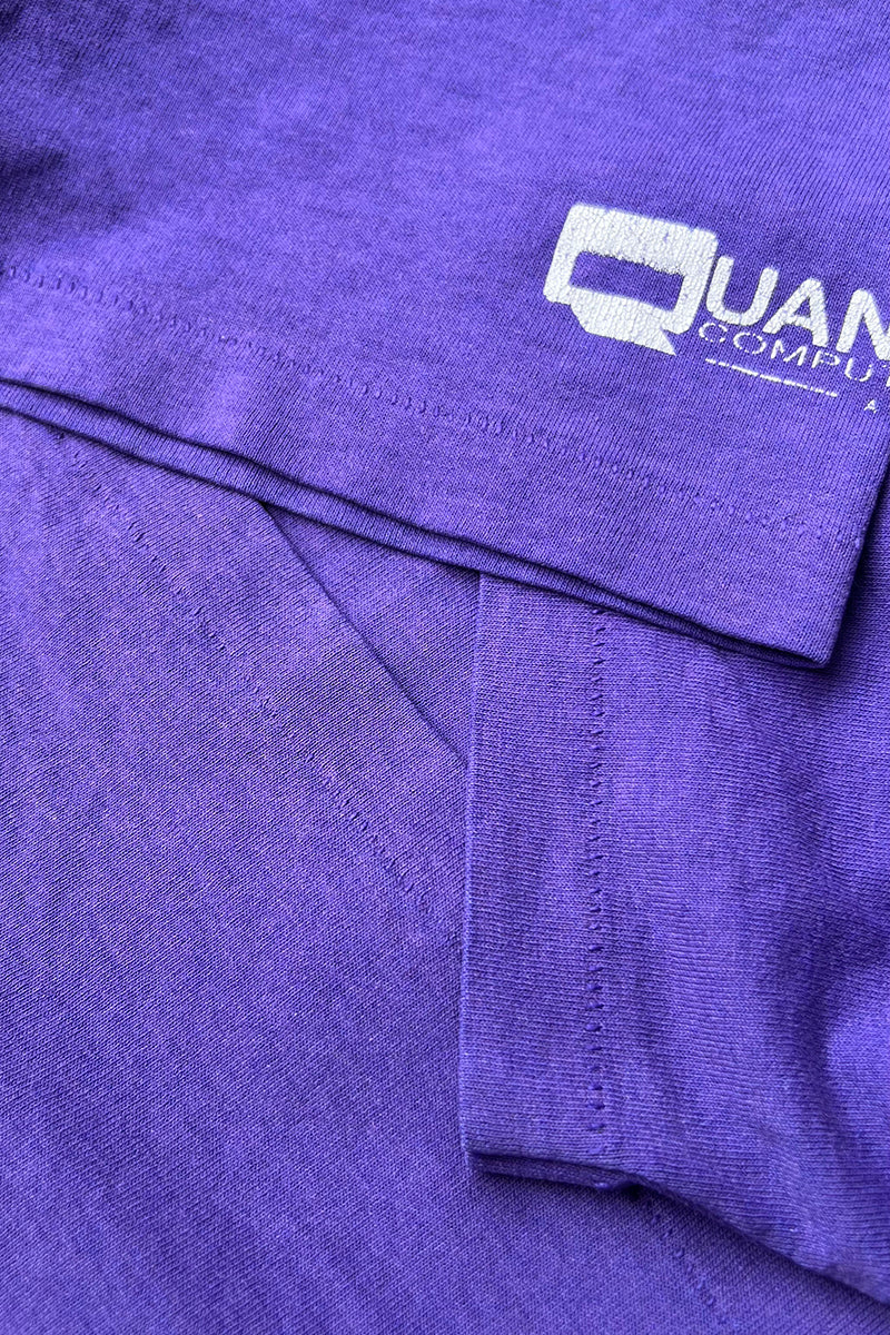 MADE IN USA 80'S APPLE ADVERTISING T-SHIRT / PURPLE [SIZE: M USED]