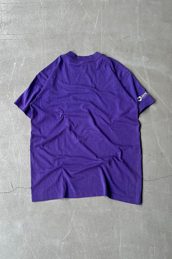 MADE IN USA 80'S APPLE ADVERTISING T-SHIRT / PURPLE [SIZE: M USED]