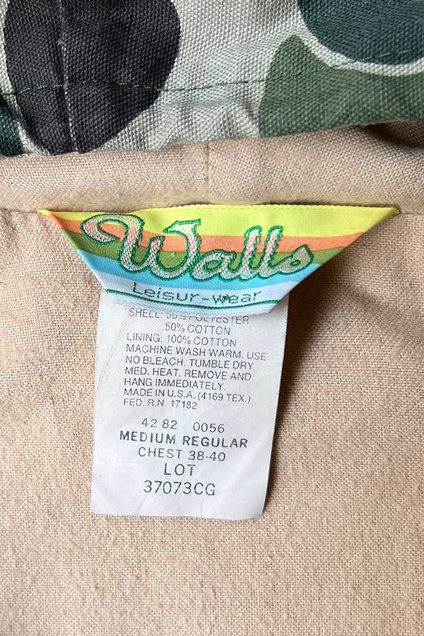 MADE IN USA 80'S ZIP HOODIE JACKET / CAMO [SIZE: M USED]