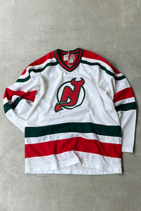 90'S HOCKEY DEVILS GAME SHIRT / WHITE [SIZE: L USED]