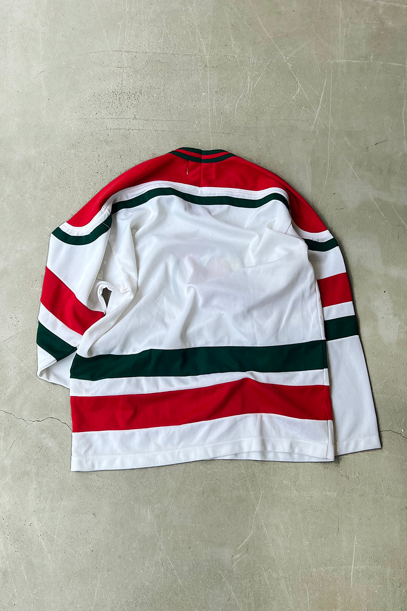 90'S HOCKEY DEVILS GAME SHIRT / WHITE [SIZE: L USED]