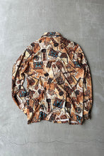 画像をギャラリービューアに読み込む, MADE IN CANADA 70&#39;S L/S PATTERN SHIRT / BROWN [SIZE: M USED]
